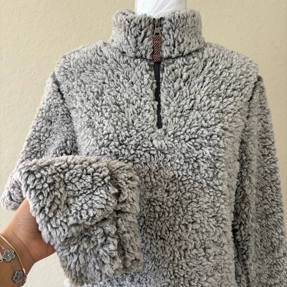 Weatherproof Vintage Sherpa‎ Pullover Grey 1/4 Zip Cozy Soft Size S - Picture 5 of 10